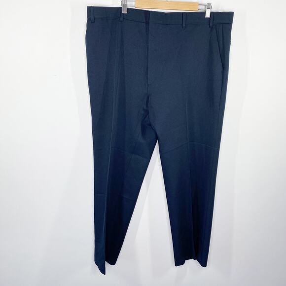 Levi's Vtg 70s Action Slacks Navy Blue Hidden Fly Dress Pants Men's Size 42 - Picture 1 of 8
